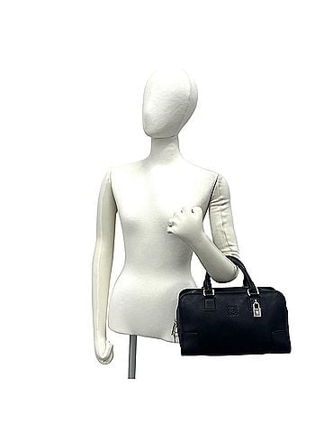 Loewe LOEWE Amazona 28 Handbag, Anagram Logo, Leather, Genuine Boston Bag, Black, 47368 (view 2)