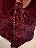 Lulus 59% Polyester 30% Rayon 11% Spandex 100% Polyester Floral Burgundy Bodysuit Size XS - photo 4
