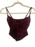 Lulus 59% Polyester 30% Rayon 11% Spandex 100% Polyester Floral Burgundy Bodysuit Size XS - photo 1