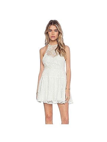 Free People 2012 NWT White Lace A-Line Mini Dress | Romantic Grunge Fairycore Coquette Boho Balletcore Indie Casual Dress (view 2)