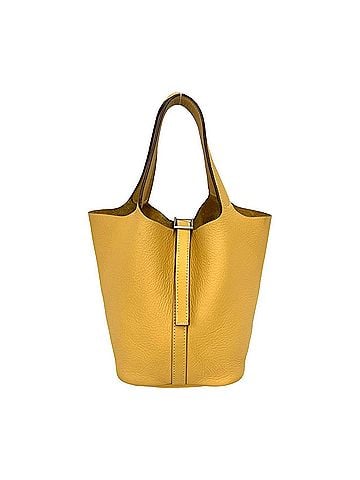 Hermès HERMES Picotin PM Taurillon Clemence Leather Handbag Mini Tote Bag Jaune 49073 (view 1)