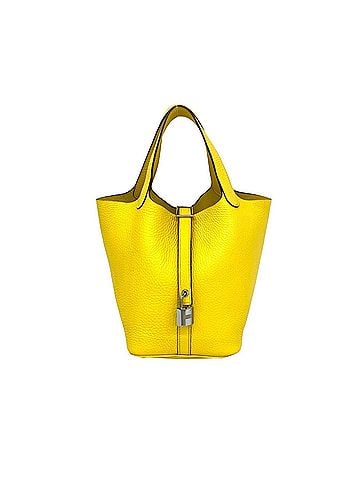 Hermès HERMES Picotin Lock PM Taurillon Clemence Handbag Mini Tote Bag Yellow Jaune Naple 11092 (view 1)