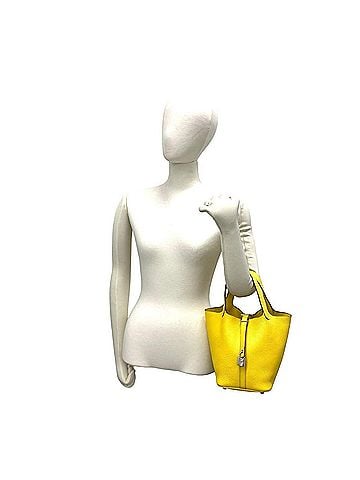 Hermès HERMES Picotin Lock PM Taurillon Clemence Handbag Mini Tote Bag Yellow Jaune Naple 11092 (view 2)