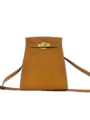 Hermès HERMES Vintage Kelly Sport MM Box Calf Shoulder Bag/Sacoche, Gold, 74106 (view 1)