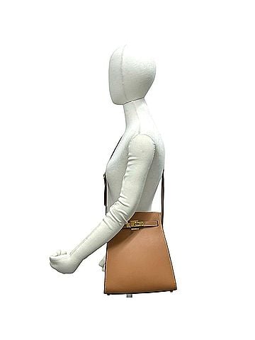Hermès HERMES Vintage Kelly Sport MM Box Calf Shoulder Bag/Sacoche, Gold, 74106 (view 2)
