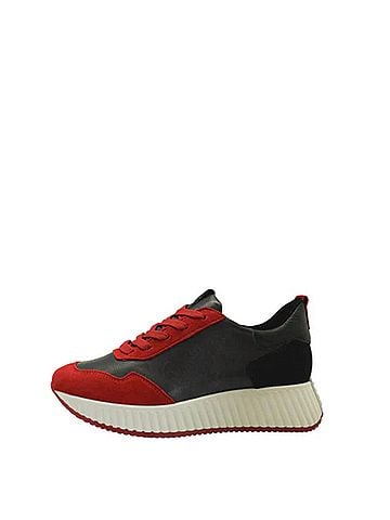 Softwaves Women's Aki Sneakers in Ferarri/Black (view 2)