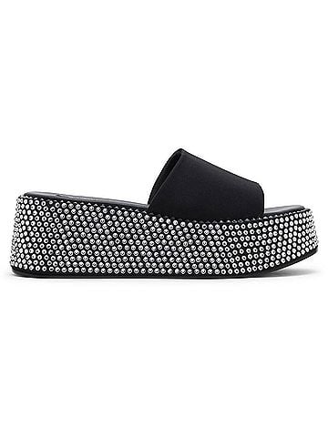 Jessica Rich Women's Stardust Platform Slide in Black Multi (view 1)
