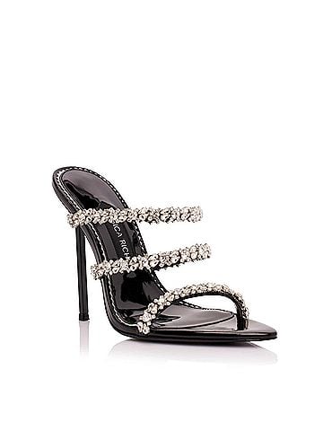 Jessica Rich Women's Diamond Slide in Noir (view 2)