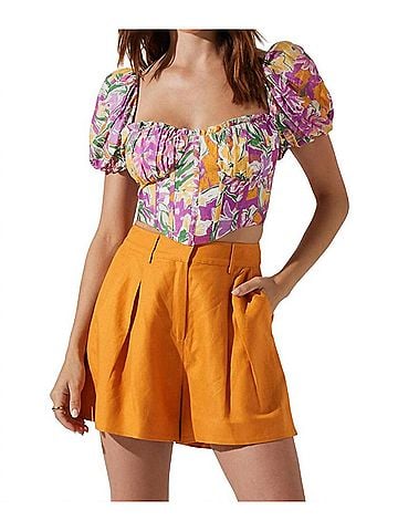 Astr Paola Top in Pink Floral (view 2)