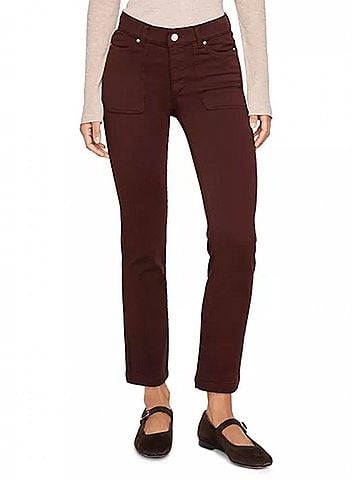 DL1961 Mara Straight Pants in Bark (view 2)