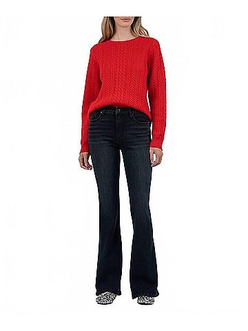 Kut from the Kloth Emerson Scoopneck Sweater in Red (view 2)