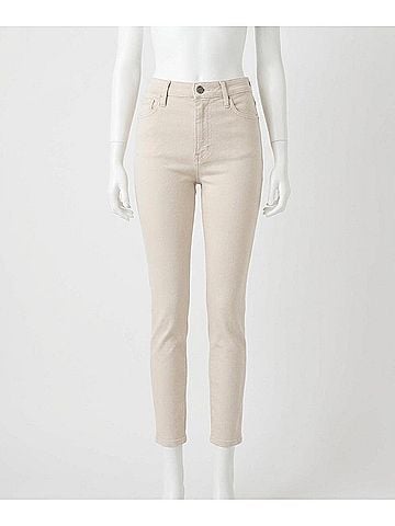 Kut from the Kloth Charlize High Rise Cigarette Leg Pants in Ecru (view 1)