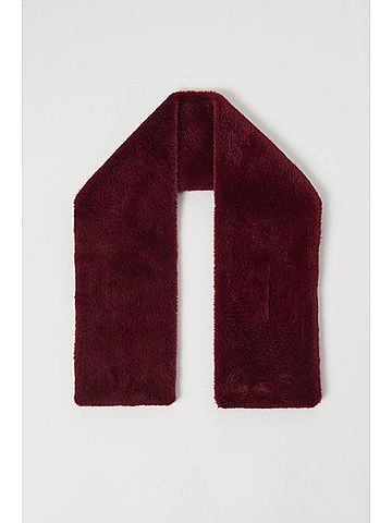 Joseph Ribkoff Faux Fur Pull Through Scarf in Merlot (view 2)