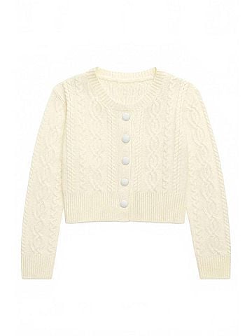 Katie J NYC Girls Remi Cardigan in Cream (view 1)