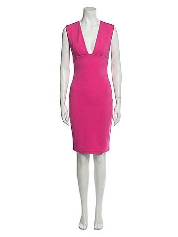 Susana Monaco Low Wide Front Strap Tank Dress in Hot Pink (view 1)