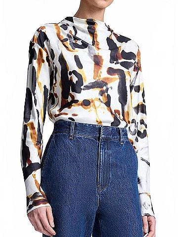 A.L.C. Georgia Top in Black/Camel (view 2)