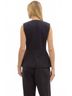 Entro Solid Black Sleeveless Button-Front Peplum Suit Size M - photo 3