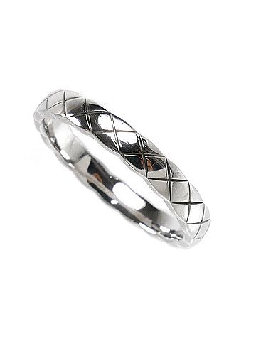 Chanel CHANEL 18KWG White Gold Coco Crush Ring J11793 55 4.0g Women's (view 2)
