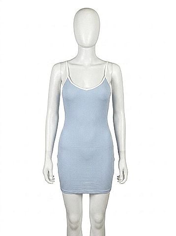 Le Lis Baywatch Bodycon Dress in Light Blue (view 1)