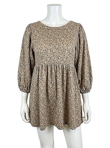 Mable Bailey Floral Dress in Taupe (view 1)