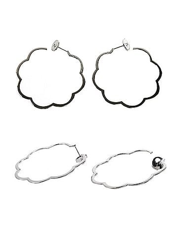 Chanel CHANEL 18KWG White Gold Camellia Earrings 6.2g Women's (view 2)