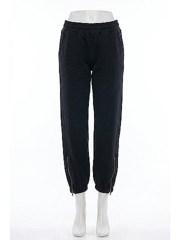 Elan Remmy Zipper Detail Jogger in Black (view 1)