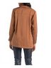 Elan Solid Brown Button Down High Slit Blouse in Brown Size M - photo 3