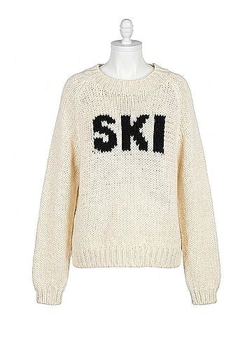 Elan Ski Knit Crewneck Sweater in Off White (view 1)