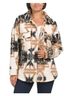 Elan Brown Aztec Print Coat in Camel Size M - photo 2