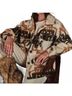 Elan Brown Aztec Print Coat in Camel Size M - photo 6