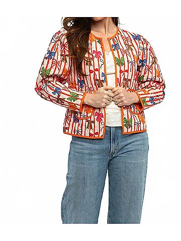 Briton Court Charlotte Quilted Jacket in Multi (view 2)