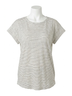 Hatch Stripes White Everyday Linen Tee in White Black Stripe Size 3 - photo 1