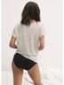 Hatch Stripes White Everyday Linen Tee in White Black Stripe Size 3 - photo 3
