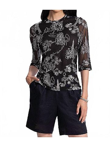 Johnny Was Kaia Mesh Tee (view 2)