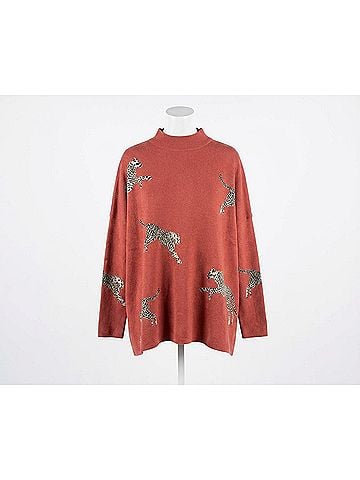 Entro Leopard Sweater Top (view 1)