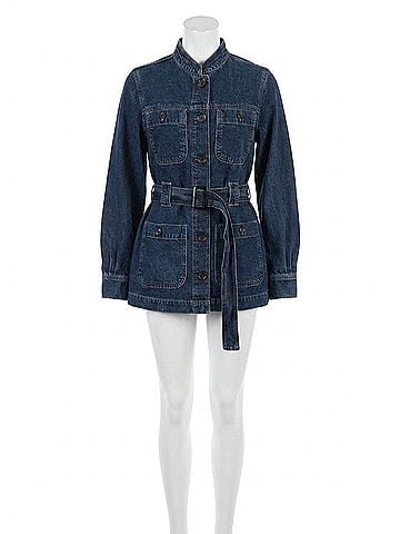 DL1961 Women's Utility Jacket in Moon Lake (view 1)