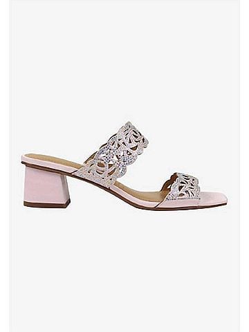 J. Renee Women's Keetana Slip On Sandals in Pink Satin/Stones (view 1)