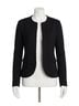 Danskin Solid Black Frayed Edge Open Jacket in Black Size L - photo 1