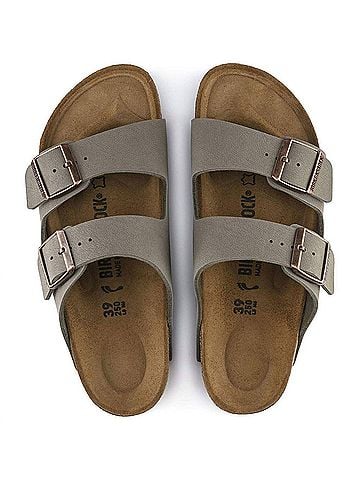 Birkenstock Unisex Arizona Sandal in Stone (view 2)