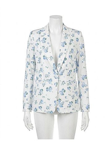 TCEC Enchanted Floral Blazer in Blue (view 1)
