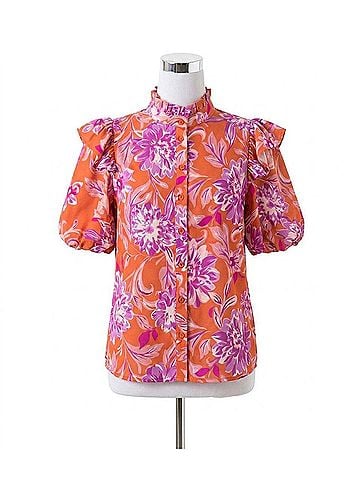 Flying Tomato Sunset Bloom Blouse in Pattern (view 1)