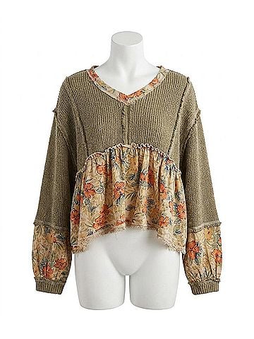 Pol Bren Sweater in Mugwort Green (view 1)
