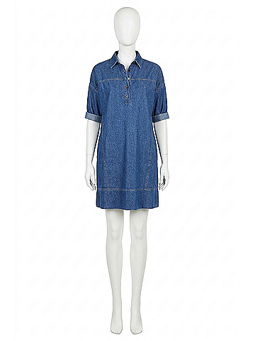 Hatch Lizzie Maternity Dress in Denim (view 1)