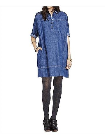 Hatch Lizzie Maternity Dress in Denim (view 2)