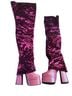 Hot Topic Burgundy Pink Boots Size 6 1/2 - photo 1
