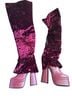 Hot Topic Burgundy Pink Boots Size 6 1/2 - photo 2