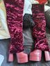 Hot Topic Burgundy Heels Size 6 - photo 3
