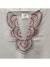 Kate Hill 100% Linen White Pink 3/4 Sleeve Top Size XL - photo 4