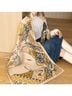Accessories Floral Animal Print Jacquard Multi Color Scarf One size - photo 5