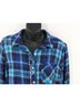 Woolrich 100% Cotton Plaid Blue Button-Down Shirt Size L - photo 4